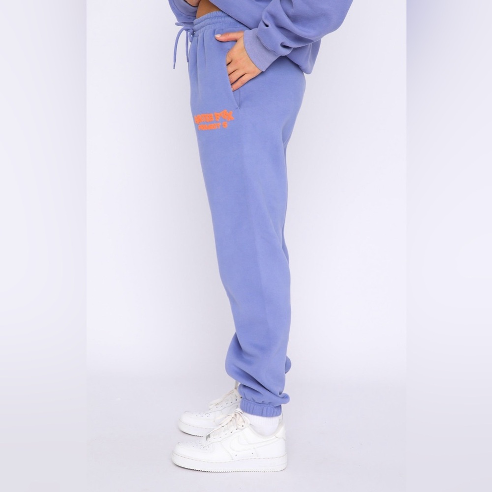 White Fox Project 5 Drawstring Sweatpants In Grap… - image 1